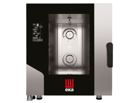 Piec konwekcyjno-parowy Millennial Black Mask Gastro 7× GN 1/1, elektryczny, Tecnoeka, Millennial Black Mask, LEFT DOOR, 400V/10