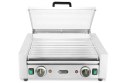 Podgrzewacz rolkowy do parówek dwustrefowy, z energooszczędną pokrywą, HENDI, 11 rolek, 230V/980W, 566x527x(H)259mm