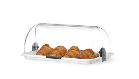 Witrynka Roll top, HENDI, biały, 380x260x(H)170mm, Prostokątny