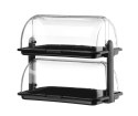 Witrynka Roll top, HENDI, czarny, 380x260x(H)355mm, Prostokątny