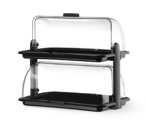 Witrynka Roll top, HENDI, czarny, 380x260x(H)355mm, Prostokątny
