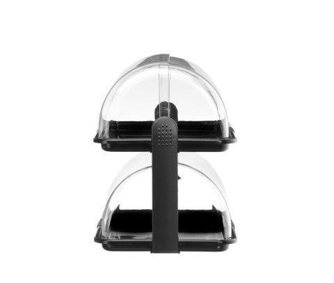 Witrynka Roll top, HENDI, czarny, 380x260x(H)355mm, Prostokątny