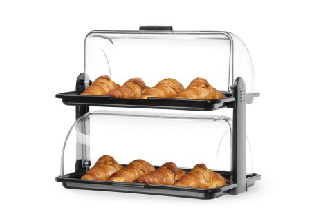 Witrynka Roll top, HENDI, czarny, 475x325x(H)415mm, Prostokątny