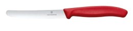 Victorinox Swiss Classic Nóż do pomidorów, zaokrąglony czubek, ząbkowany, 11 cm, czerwony Hendi