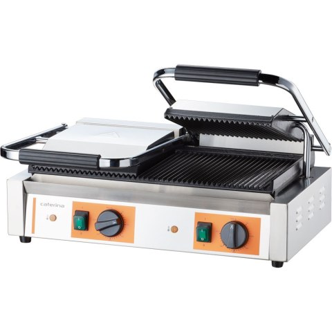 Kontakt grill podwójny ryflowany, P 3.6 kW Caterina